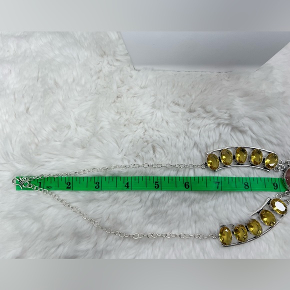 Mookaite Citrine 925 Large Gemstone Necklace & Earrings - Picture 5 of 7